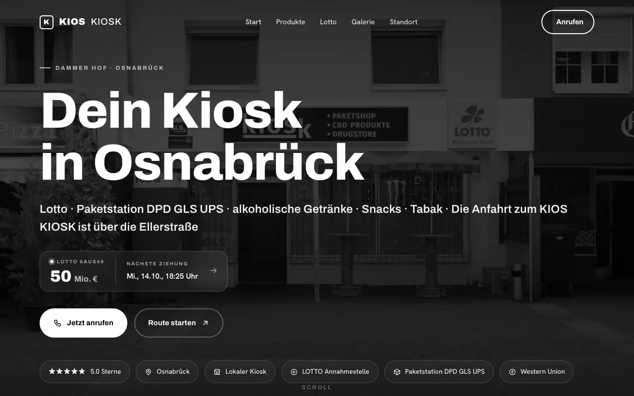 Startseite von KIOS KIOSK