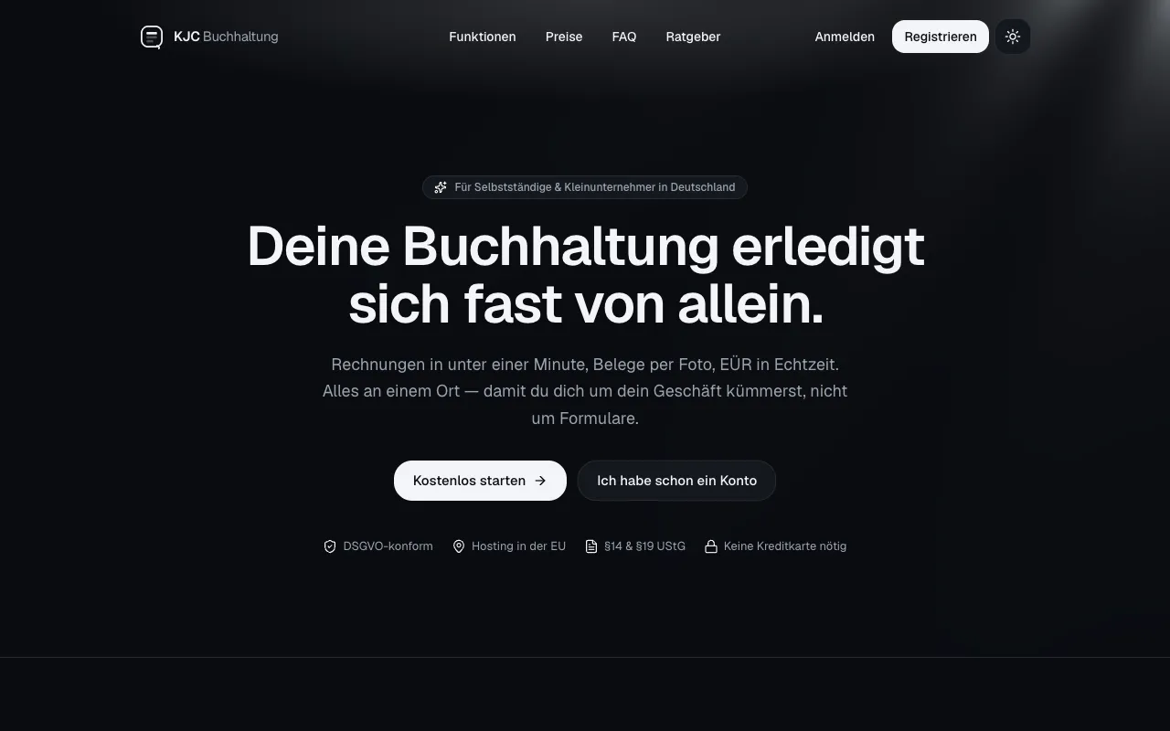 Startseite von KJC Buchhaltung