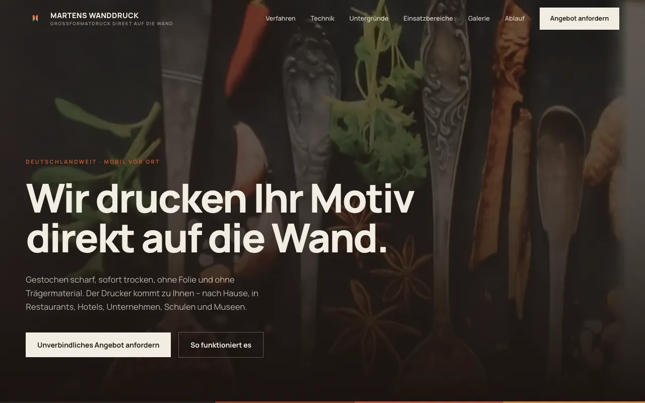 Startseite von Martens Wanddruck