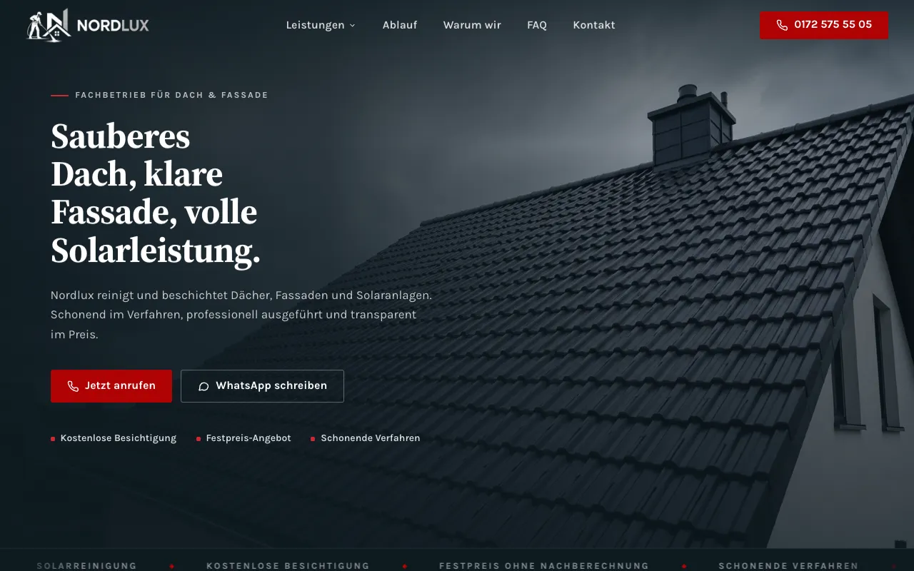 Startseite von Nordlux Dach & Fassade